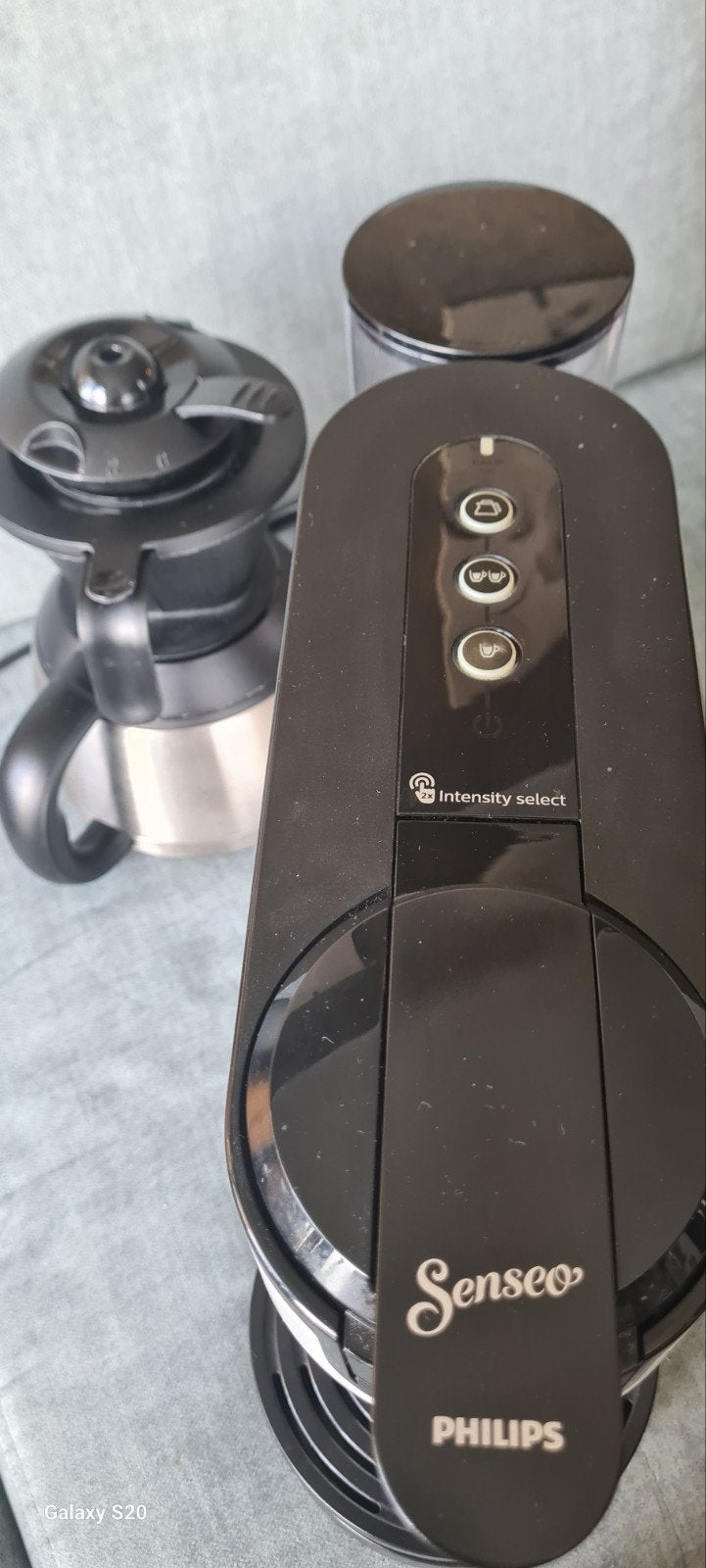 Philips Senseo koffiezetapparaat met thermoskan, Koffiepads en cups, Koffiemachine, Ophalen of Verzenden, Zo goed als nieuw