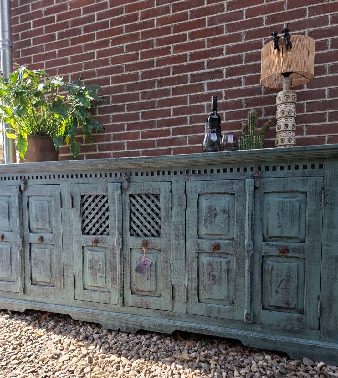 mooi oxy green sleets dressoir, Huis en Inrichting, Kasten | Dressoirs, Ophalen of Verzenden, Zo goed als nieuw