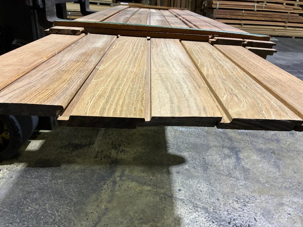 channelsiding-rabatdelen- Hardhout-Jatoba-21x125mm werkend, Ophalen, Planken, Nieuw, Hardhout