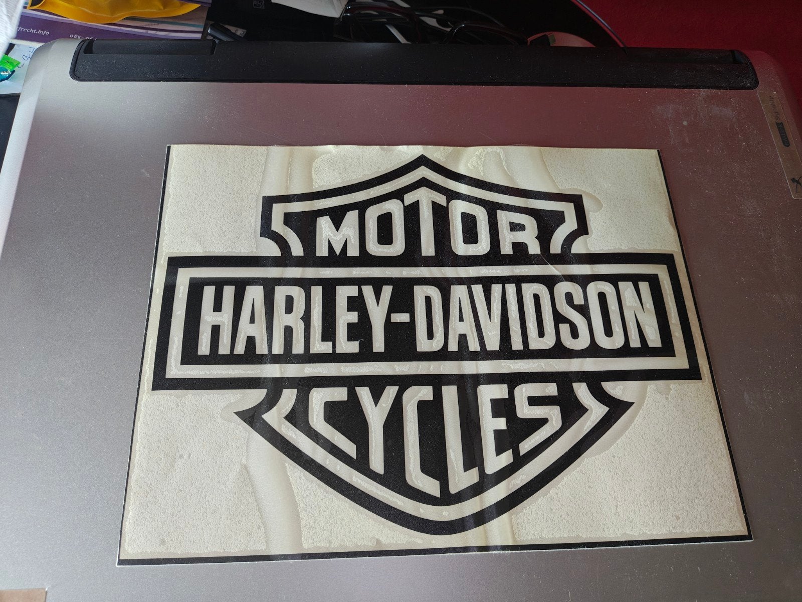 Harley Davidson sticker 28x21 cm, Motoren, Ophalen of Verzenden