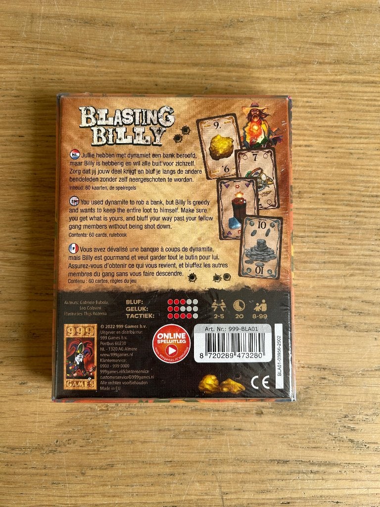 NIEUW | Blasting Billy Kaartspel 999 Games, Ophalen of Verzenden, Nieuw