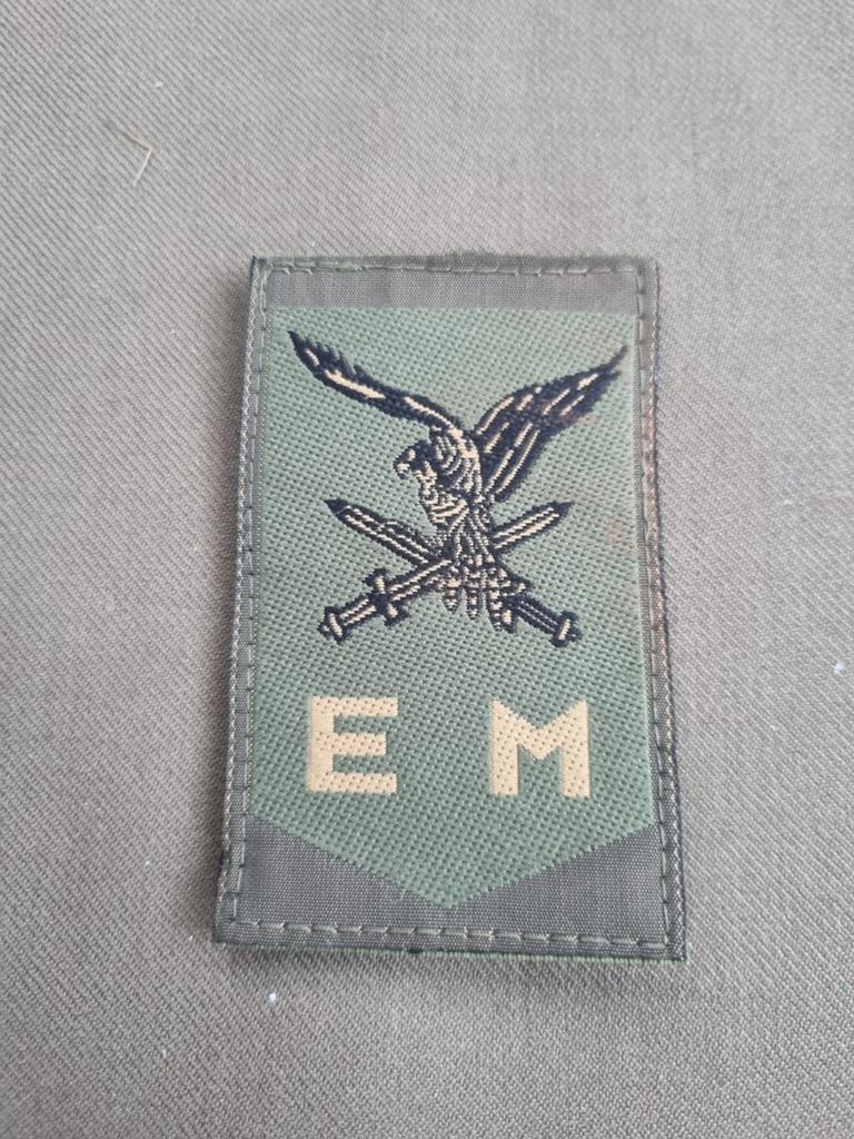 Mouwembleem GVT luchtmobiele brigade EM, Ophalen of Verzenden, Landmacht, Nederland, Embleem of Badge