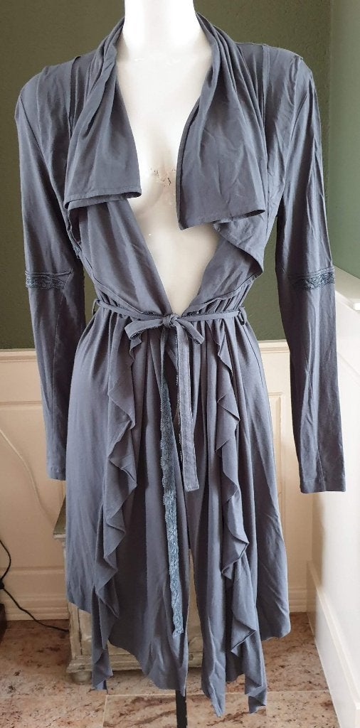 Poools grijze vest mt M 38 40 vestje cardigan, Maat 38/40 (M), Verzenden, Zo goed als nieuw, Grijs