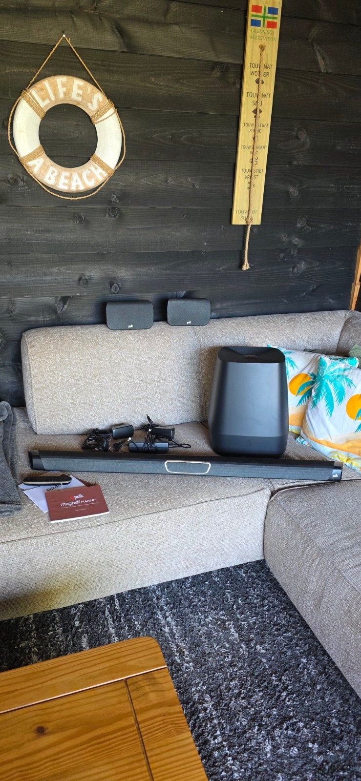 Polk Magnifi MAX SR Soundbar met draadloze subwoofer, Audio, Tv en Foto, Soundbar, 70 watt of meer, Zo goed als nieuw, Overige spelers