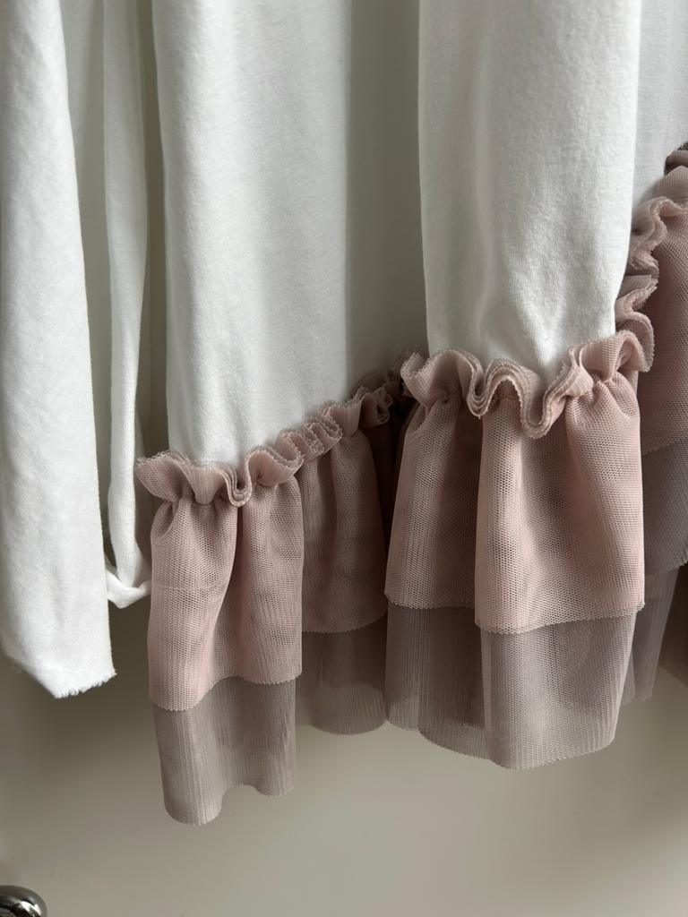 RELISH losvallende top met tule mt L, Kleding | Dames, Tops, Maat 38/40 (M), Italie, -, Verzenden