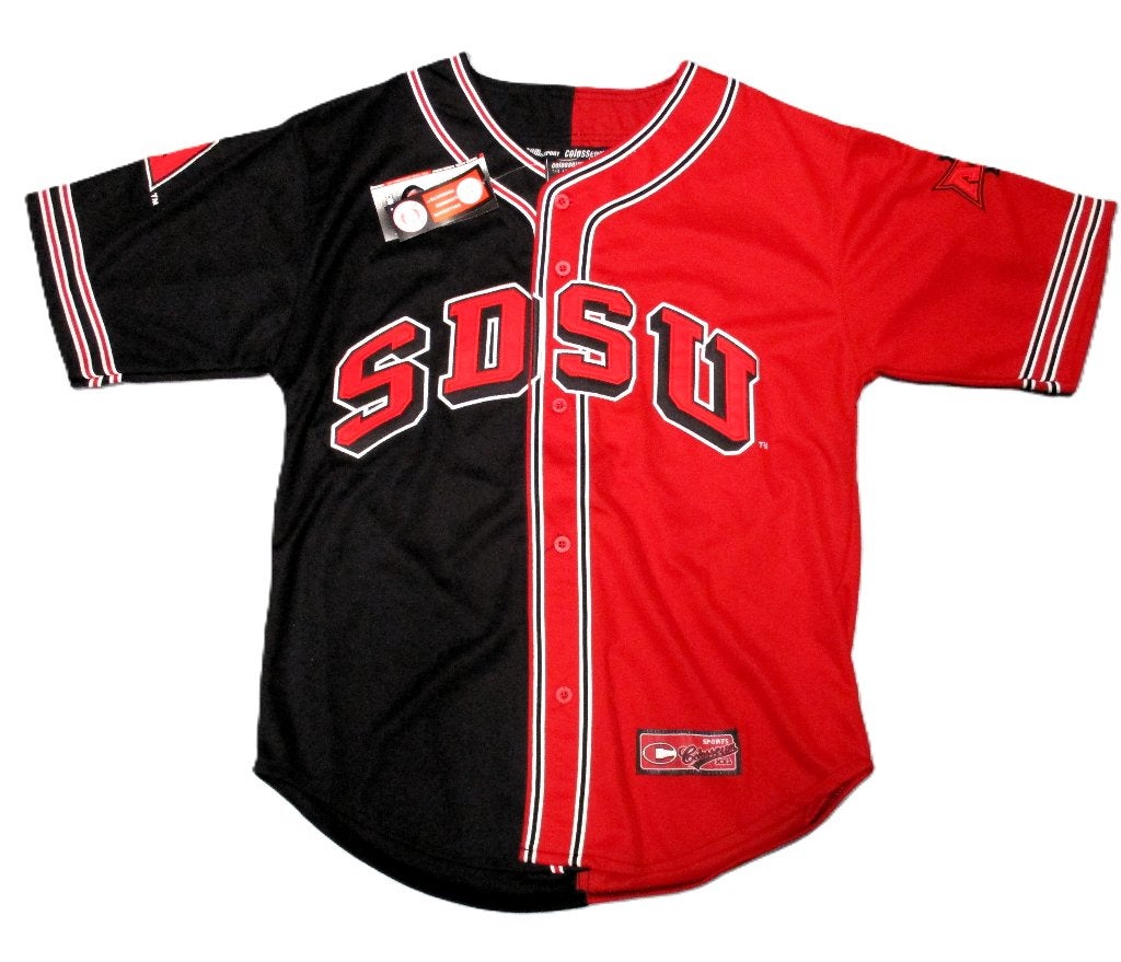 SAN DIEGO AZTECS BASEBALL JERSEY BY COLOSSEUM NCAA, Sport en Fitness, Honkbal, Info@taurusvintage.nl, Weg en Land, Nieuw