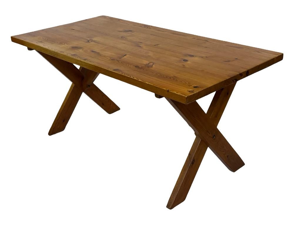 Vintage Dining Table Pinewood 60's  Minimalist Eettafel, Gebruikt, Vintage, 50 tot 100 cm, Rechthoekig