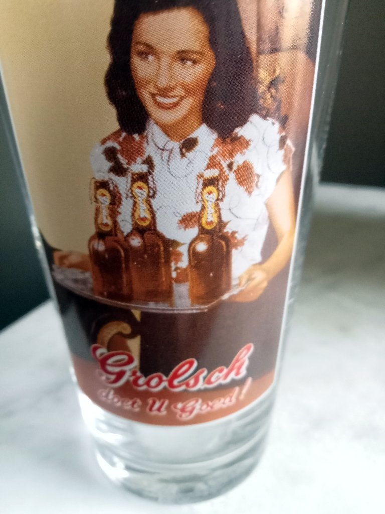Vintage GROLSCH Bierglas, Ophalen of Verzenden, Zo goed als nieuw, Glas of Glazen, Grolsch