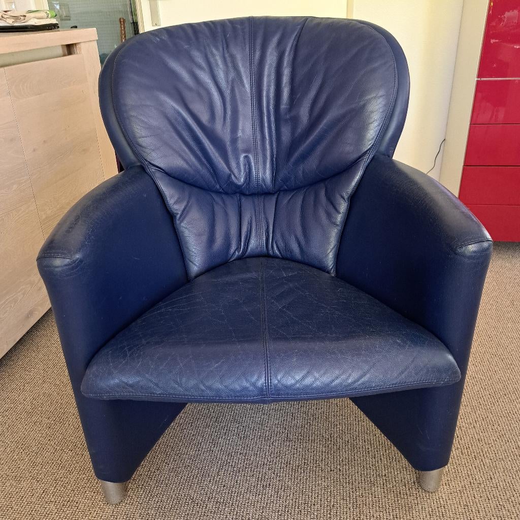 Design Fauteuils, Leolux en Montis, 3 stuks, Huis en Inrichting, Fauteuils, Gebruikt, Leer, 75 tot 100 cm, 75 tot 100 cm, Ophalen