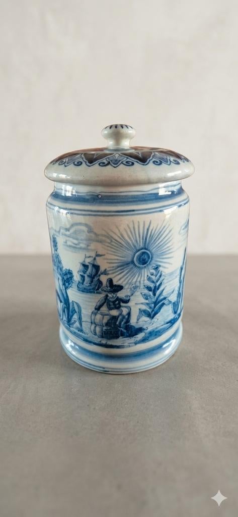 Delfts Blauwe Tabakspot - Koninklijke Tichelaar Makkum, Antiek en Kunst, Ophalen of Verzenden