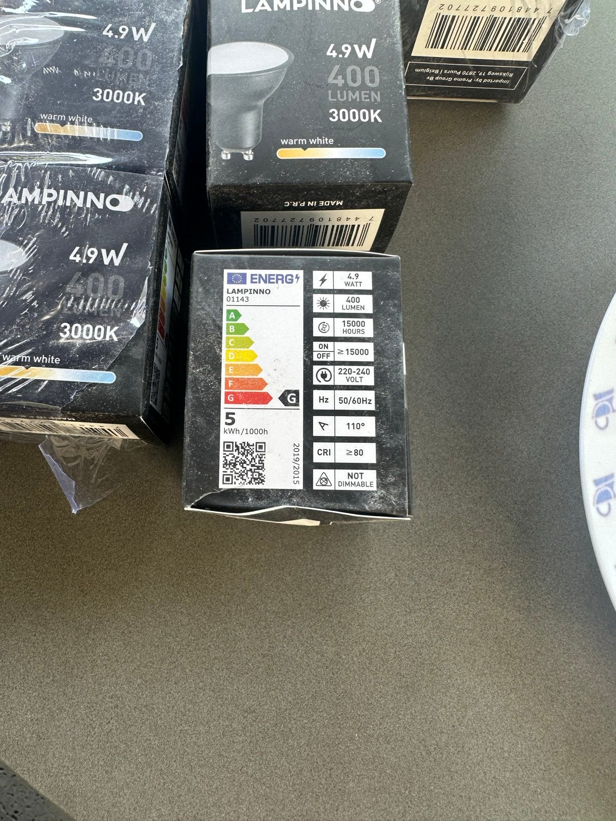 16x Zwarte GU10 Spotjes - Lampinno 4.9W 400 Lumen 3000K, Ophalen, Overige merken, Zwart, GU10