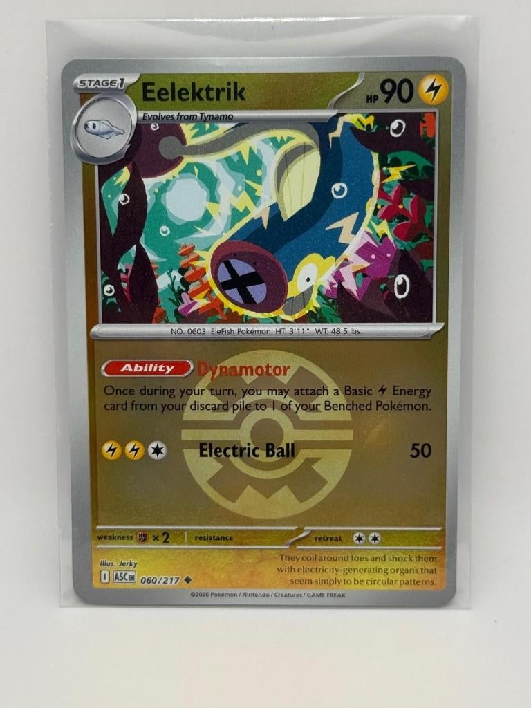 Eelektrik [Ball] #60 Pokemon Ascended Heroes, Verzenden, Nieuw, Losse kaart, Foil