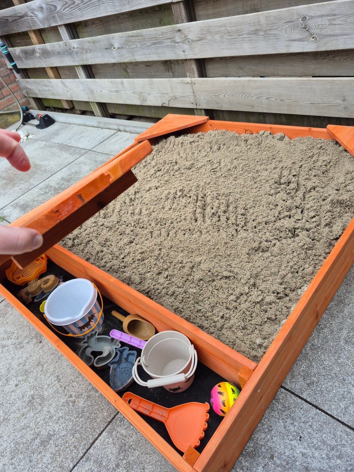Nieuwe zandbak met opslagruimte en inclusief afdekhoes!, Ophalen, Nieuw