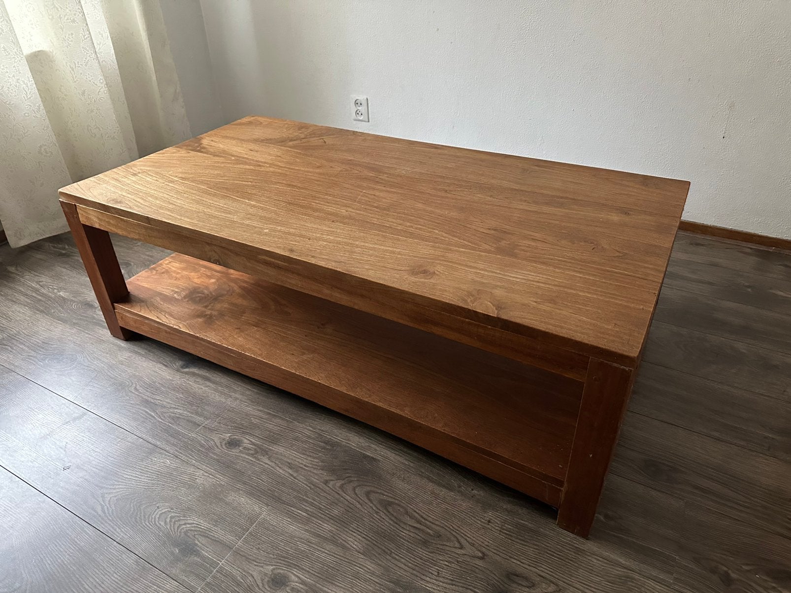 Teak houten salontafel 130x70x42cm, Huis en Inrichting, Ophalen, Gebruikt, 100 tot 150 cm, 50 tot 100 cm