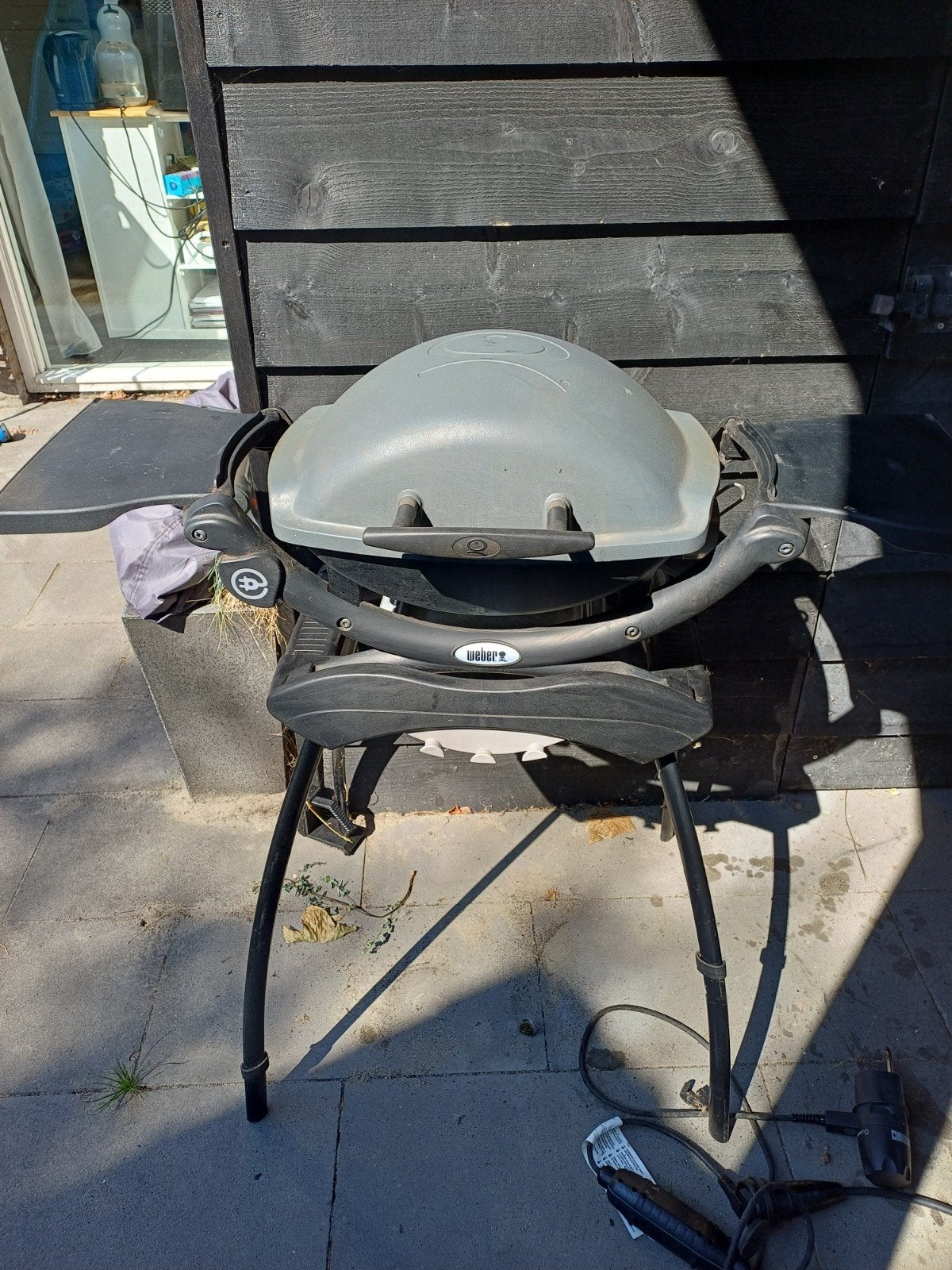 Weber Q1400 elektrische barbecue met onderstel, Ophalen, Gebruikt