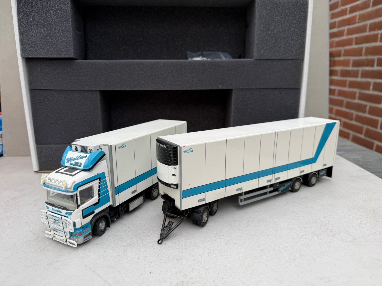 TEKNO MOLLINS ROAD TRAILER, Hobby en Vrije tijd, Ophalen of Verzenden, Zo goed als nieuw, Bus of Vrachtwagen, Tekno