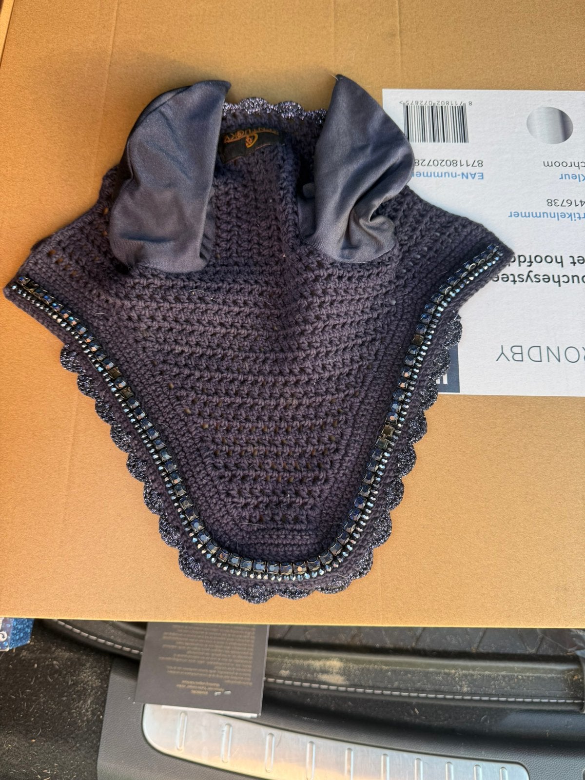Kentucky muts, Gebruikt, Oornetje, Blauw, Met strass/glitters