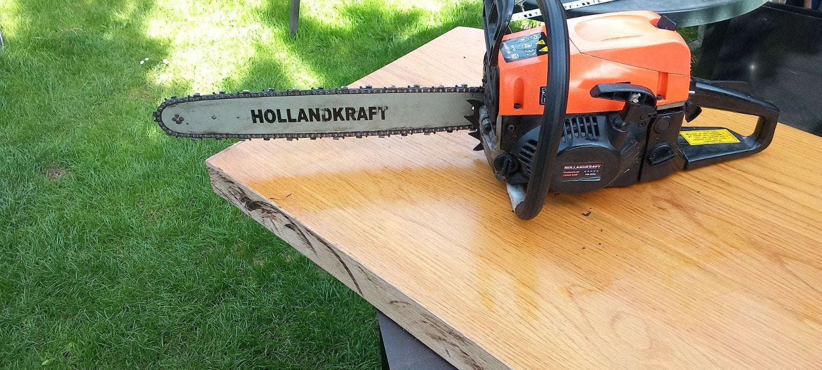 Kettingzaag. Motorzaag, Ophalen, Gebruikt