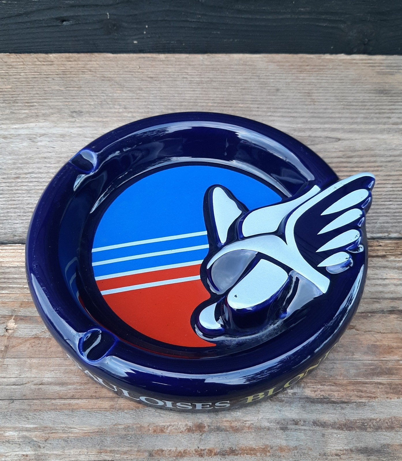 GAULOISES BLONDES - Vintage Asbak - (Café/ Helm / XXL), Ophalen of Verzenden, Gebruikt, Asbak