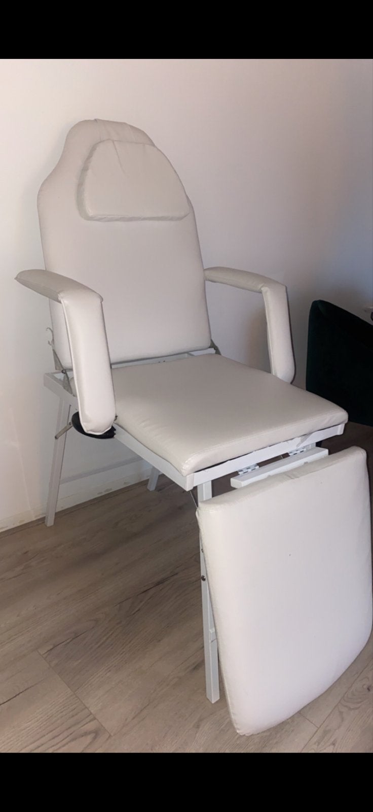 Behandelstoel/massagestoel, Ophalen, Gebruikt, Wit, Leer
