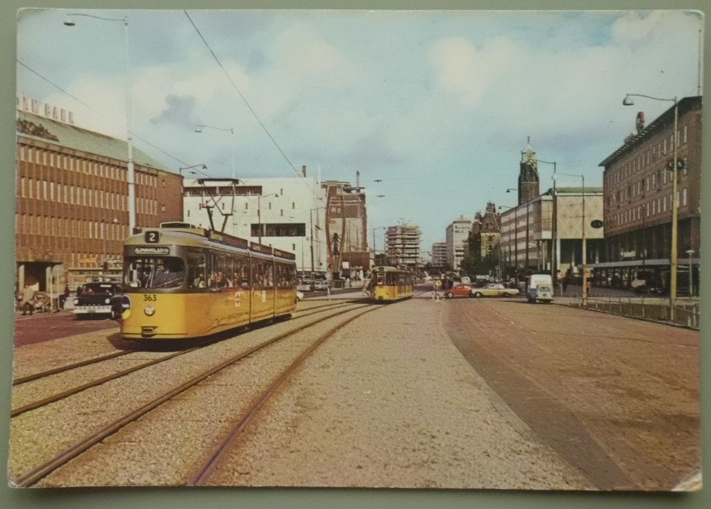 Rotterdam - Coolsingel - RET Tram, Ophalen of Verzenden, 1960 tot 1980, Gelopen, Zuid-Holland