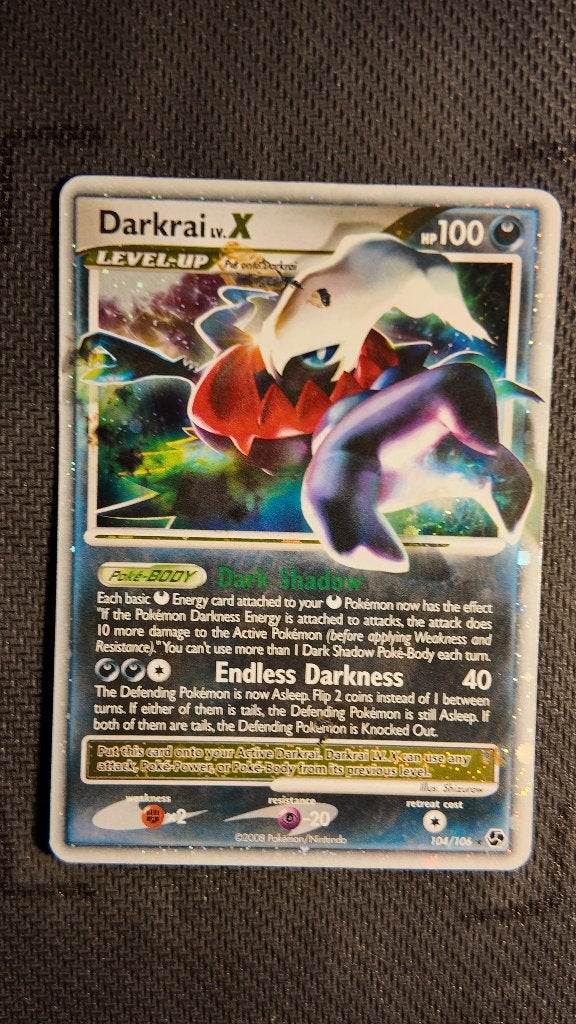 Darkrai LV.X 104 Great Encounters | Pokemon kaart, Ophalen, Zo goed als nieuw, Losse kaart, Foil