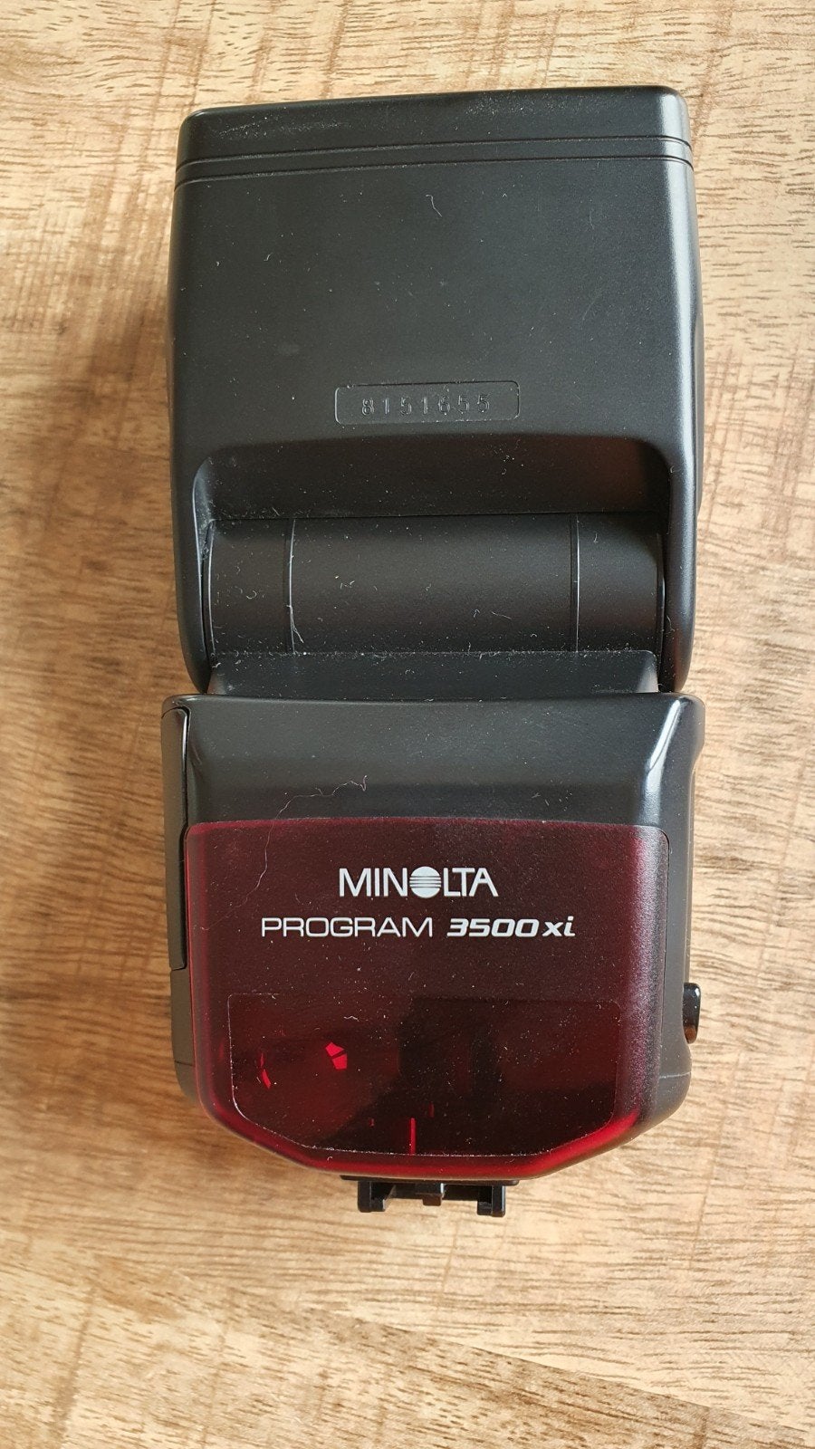 Minolta Program 3500xi flitser met tasje, Audio, Tv en Foto, Fotografie | Flitsers, Gebruikt, Minolta, Externe flitser, Ophalen of Verzenden
