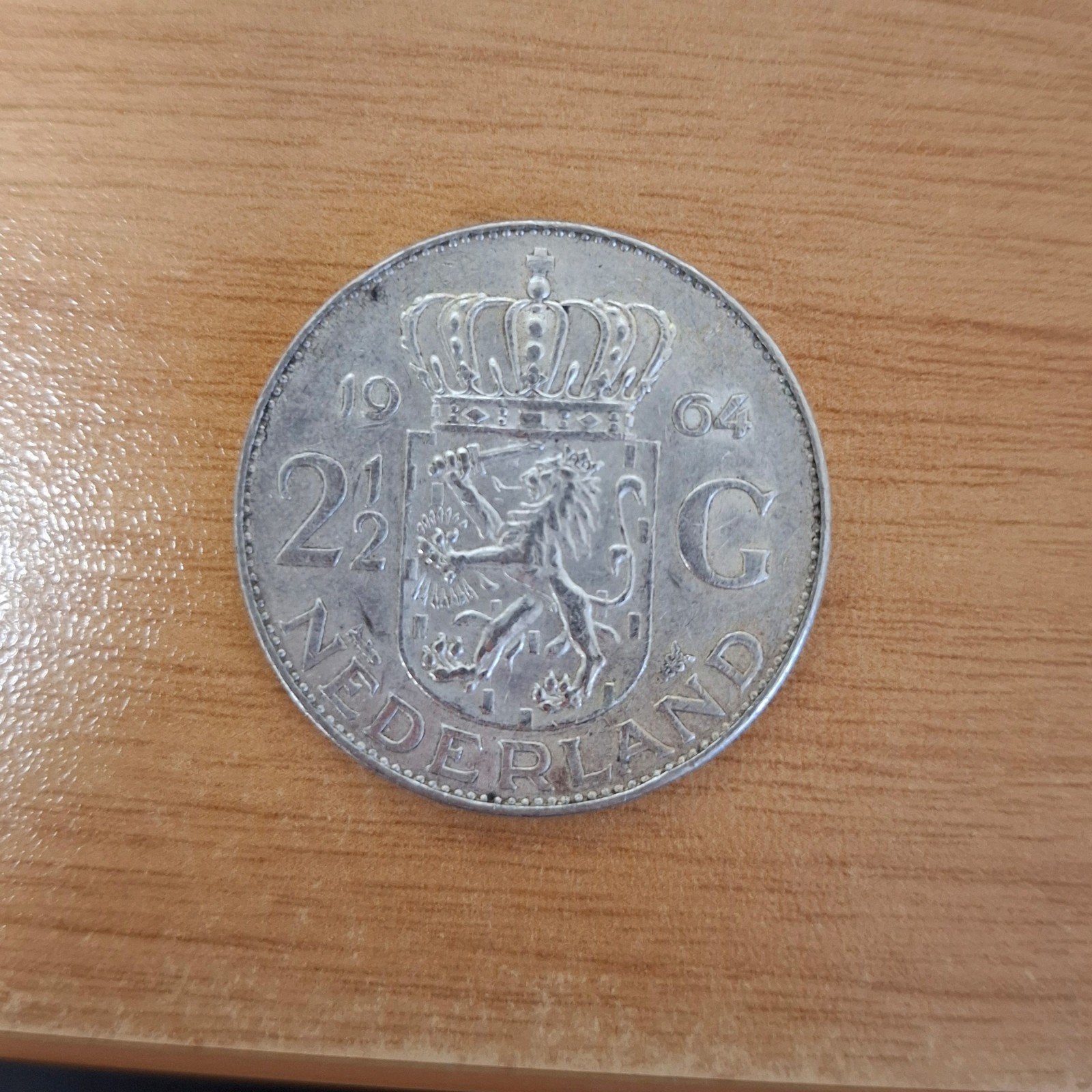 2½ Gulden 1964 Juliana – Nederlandse Zilveren Munt, Ophalen of Verzenden, Koningin Juliana, 2½ gulden, Zilver