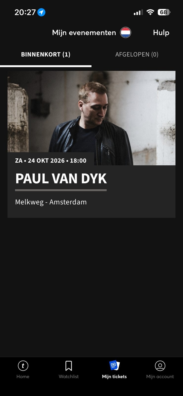 4 tickets te koop van Paul van Dijk tijdens ADE, Twee personen, Oktober