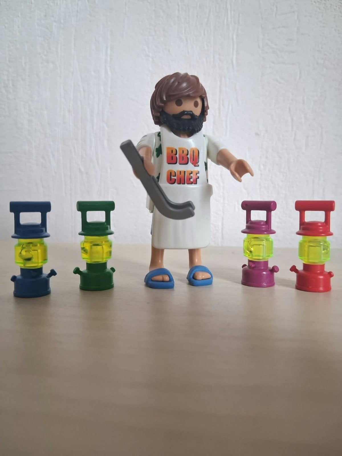 Playmobil BBQ Chef met lantaarns, Ophalen of Verzenden, Gebruikt, Losse onderdelen, Figuren
