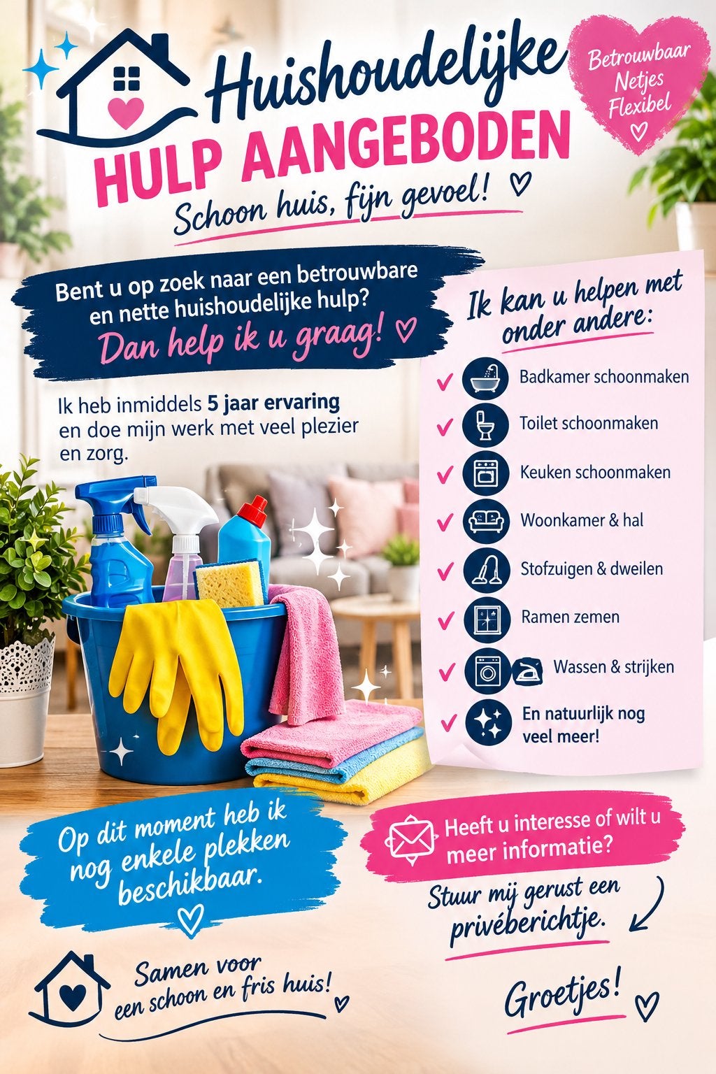 Aangeboden huishoudelijke hulp, Vacatures, Vanaf 10 jaar, Overige vormen