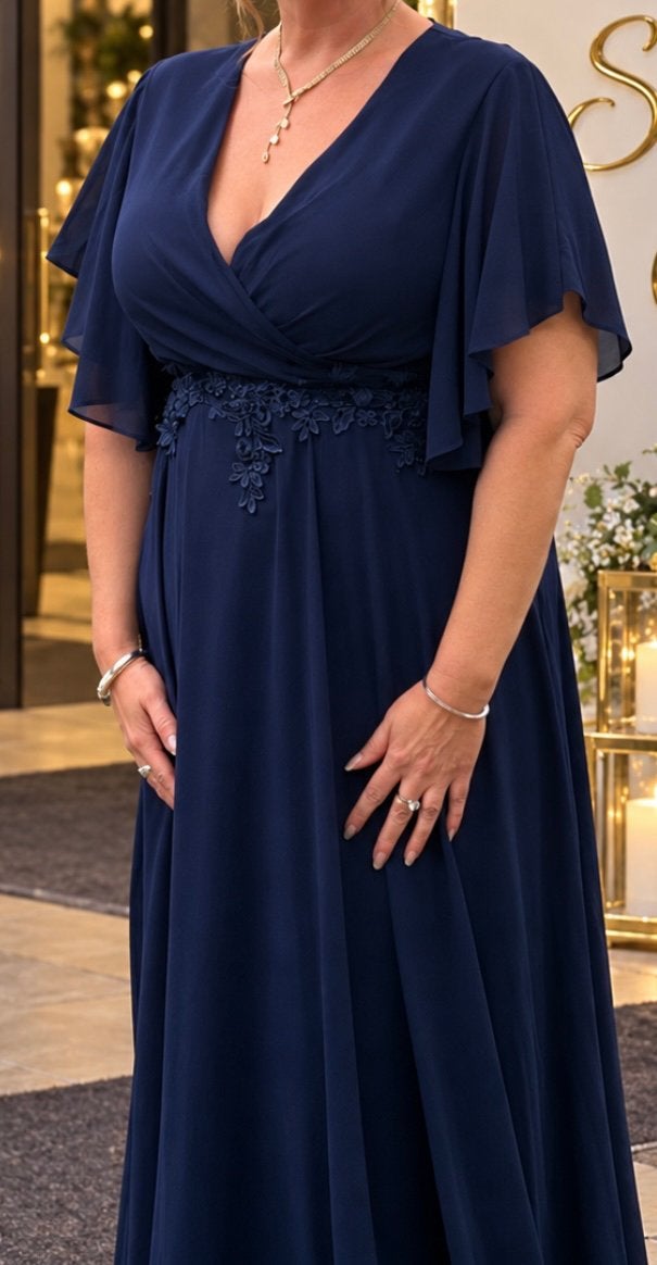 Gala/avond jurk, Kleding | Dames, Ophalen, Galajurk, Blauw, Maat 46/48 (XL) of groter