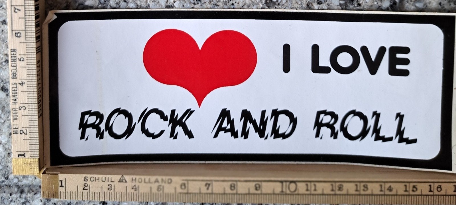 Sticker I love Rock and Roll, Ophalen of Verzenden