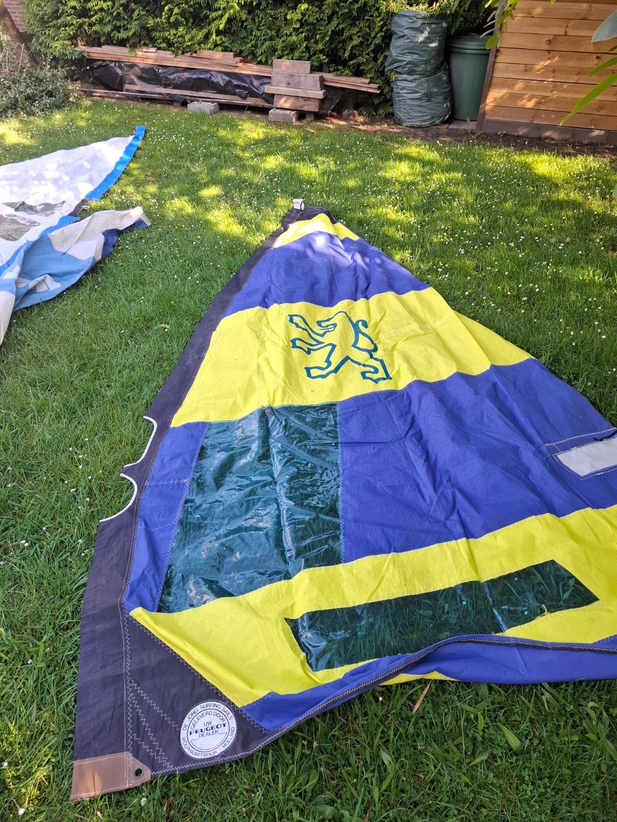 3 stuks oude surfzeilen, de jong surfing, Gratis, Ophalen