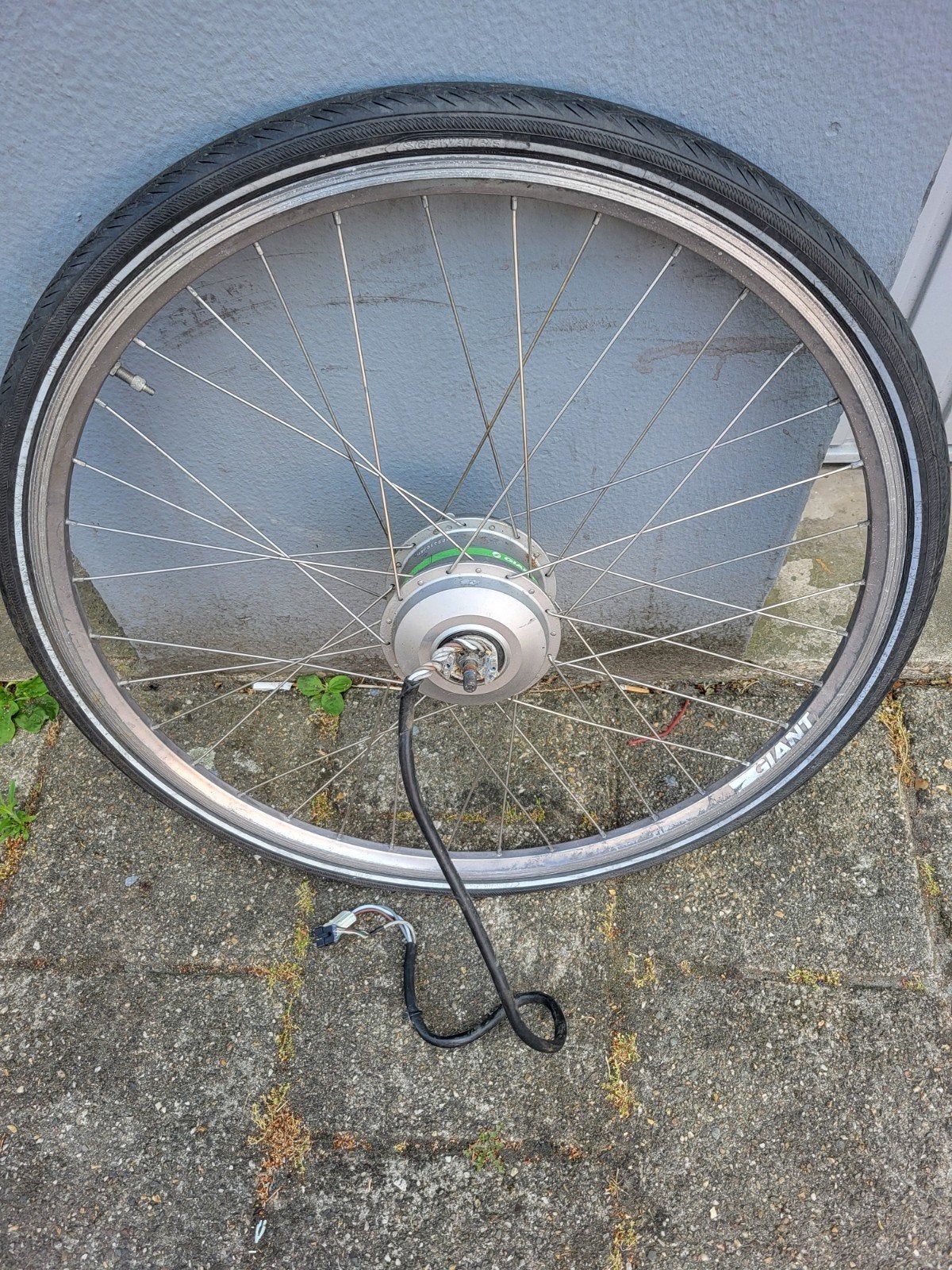 Giant Voorwiel met motor voor elektrische fiets, Fietsen en Brommers, Gebruikt, Aluminium, Elektrische fiets, Wiel