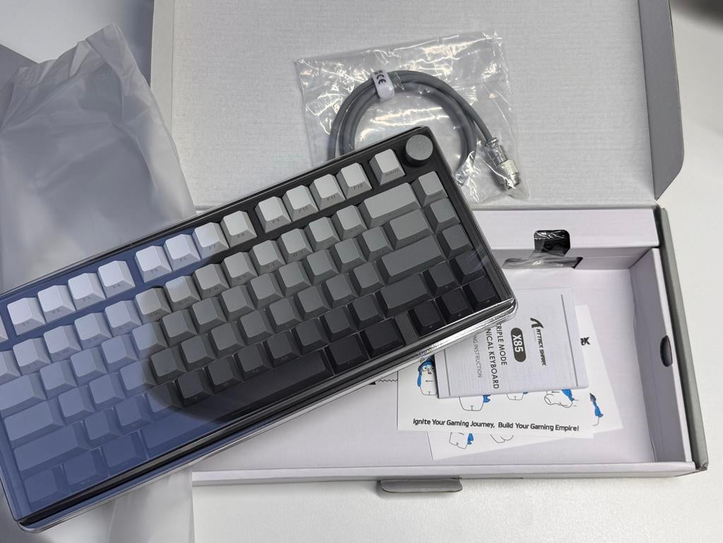 Attack Shark X85 Mechanisch Gaming Toetsenbord Zwart, Computers en Software, Verzenden, Gaming toetsenbord, Nieuw, Draadloos