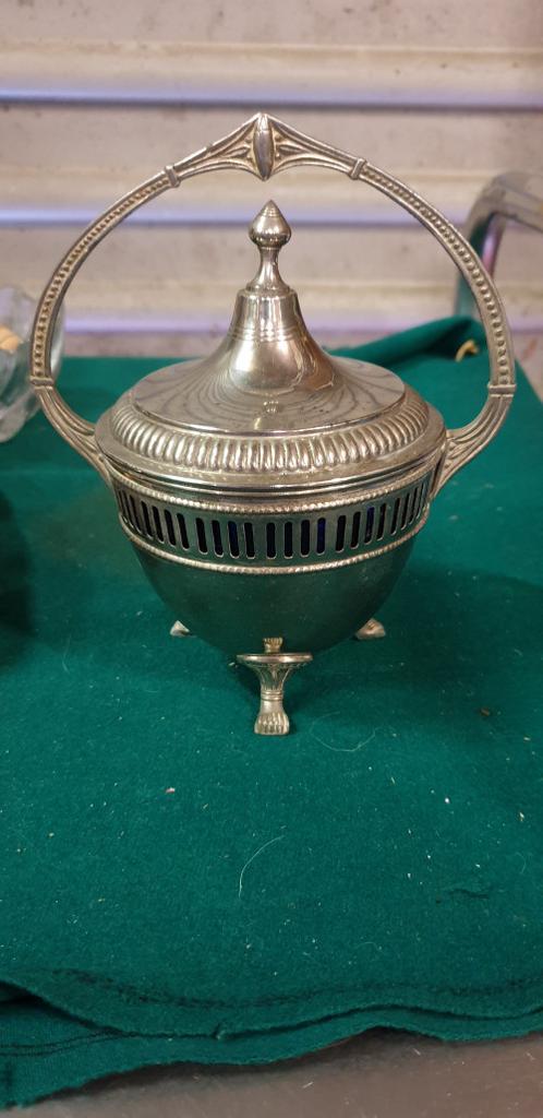 suikerpot antiek, blauw rio tin, Ophalen of Verzenden, 'T Olde Gre-j, Info@toldegrej.nl, Endepoelstraat 20f Didam