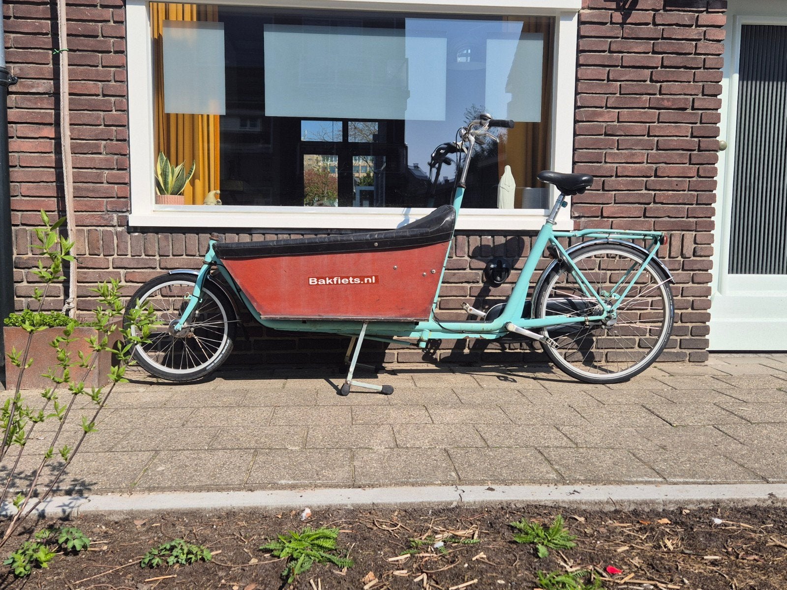 Bakfiets nl Long Bakfiets met Huif - niet electrisch, Gebruikt, Huif, 2 kinderen, Trommelrem