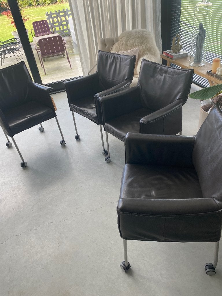 Bruine stoelen van design on stock 4/6 stuks, Ophalen, Gebruikt, Bruin, Vijf, Zes of meer stoelen