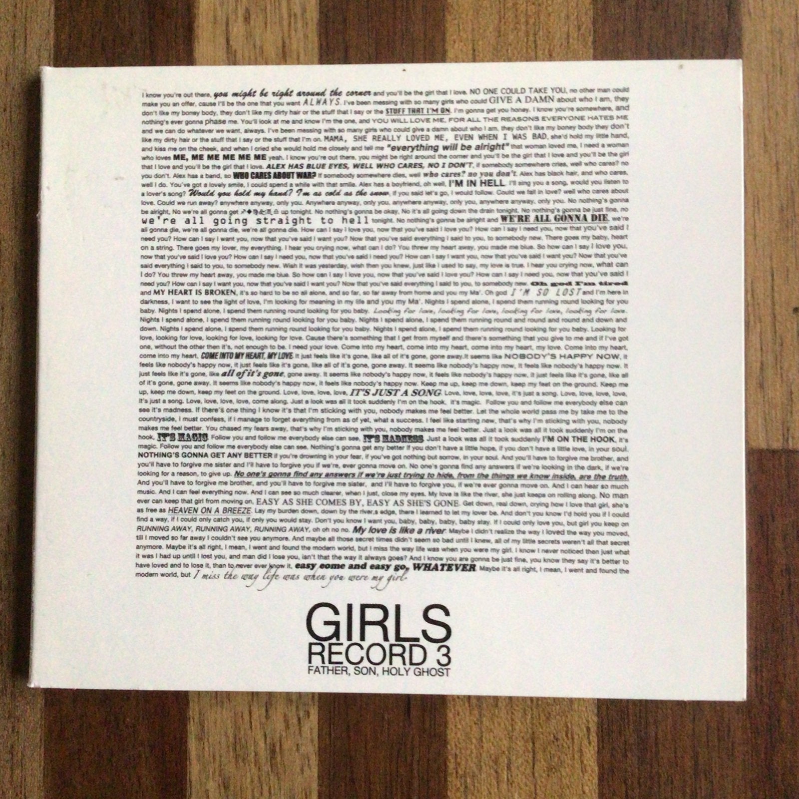 Girls - father, son, holy ghost, Ophalen of Verzenden, Zo goed als nieuw, Poprock