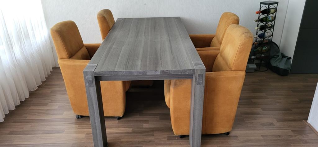 Eetkamertafel, Huis en Inrichting, Tafels | Eettafels, Ophalen, Gebruikt, 50 tot 100 cm, 150 tot 200 cm