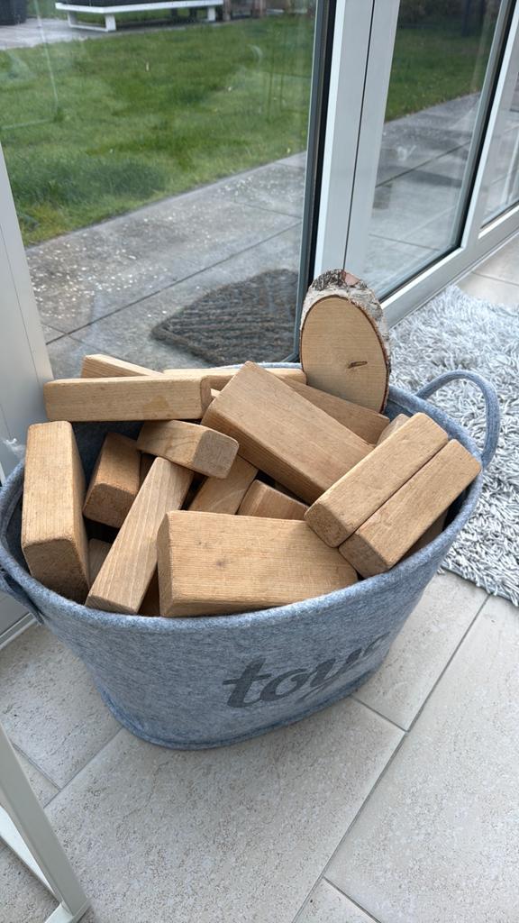 Grote houten blokken 35 euro, Ophalen of Verzenden, Gebruikt, Overige merken