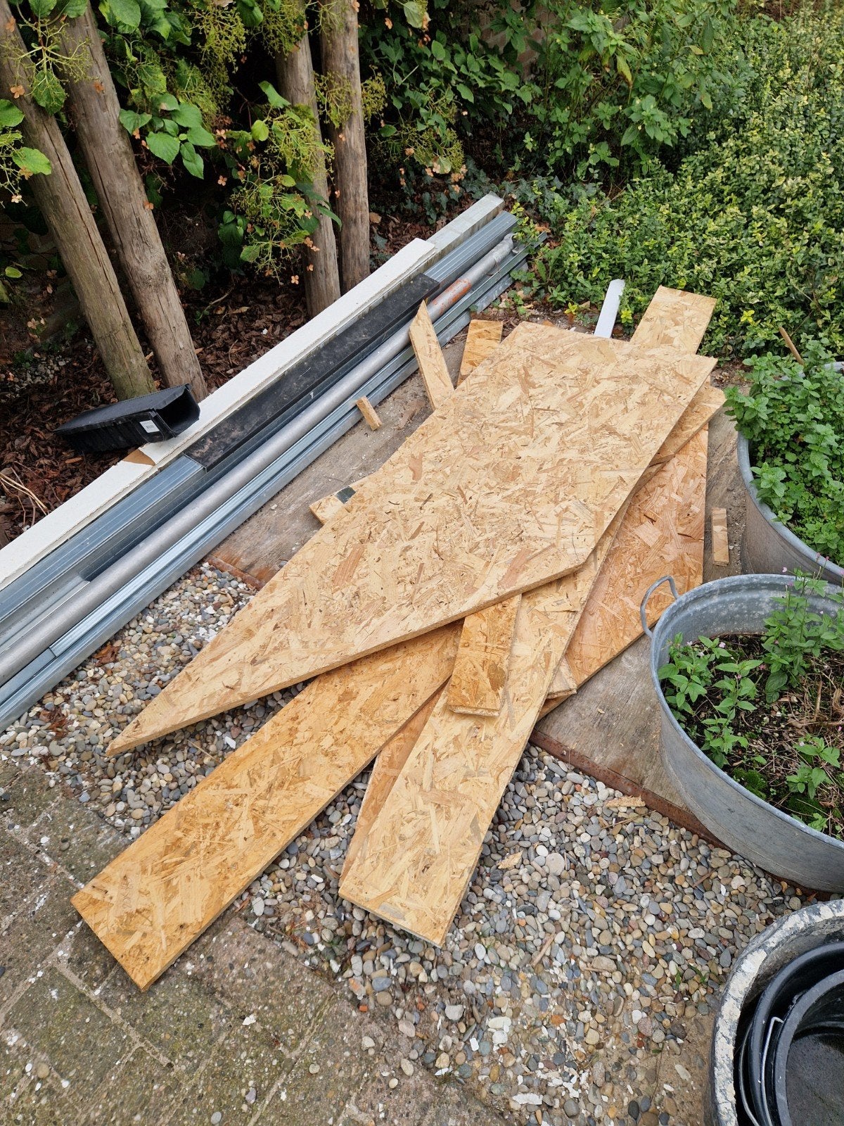 Gratis restanten en deel gebruikte OSB platen, Ophalen