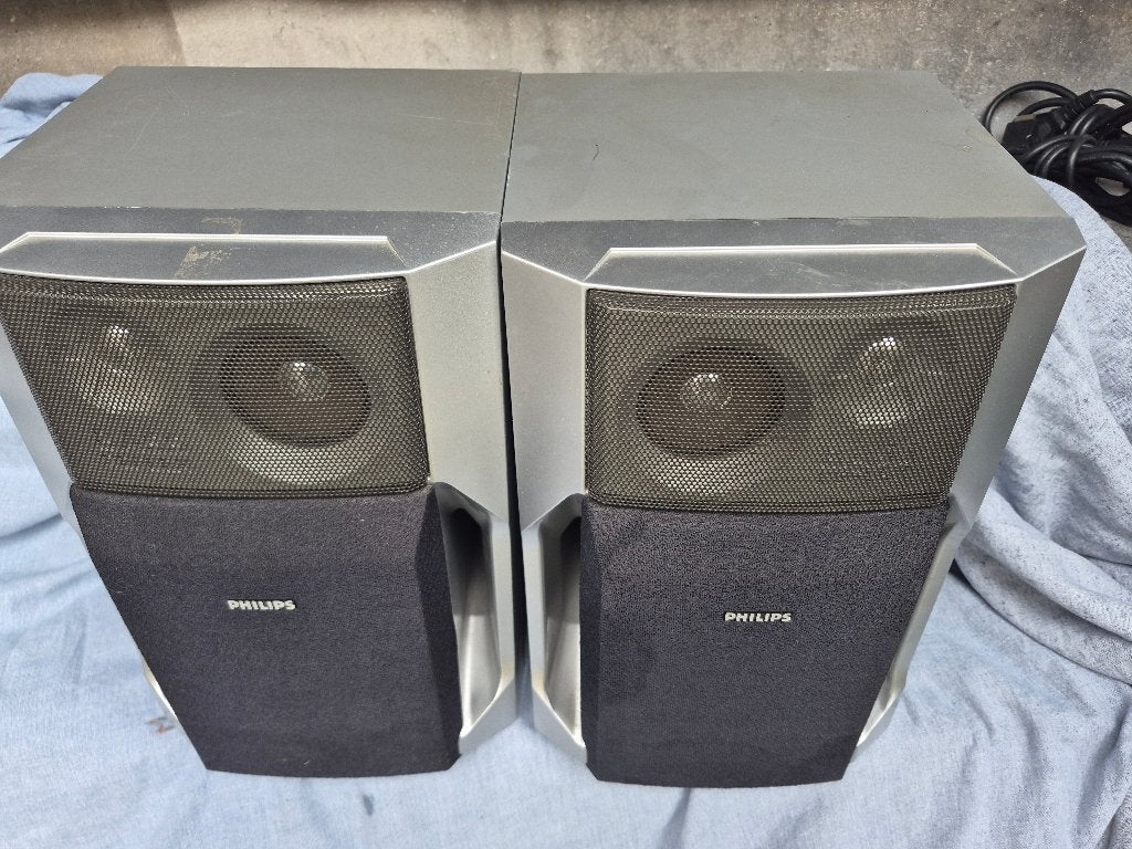 Philips Base Reflex Stereo Speaker, FW-C280-, Silver-Black 6