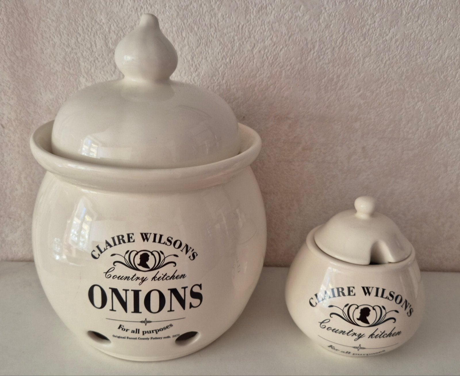 Claire Wilson's uienpot & suikerpot, Ophalen, Gebruikt