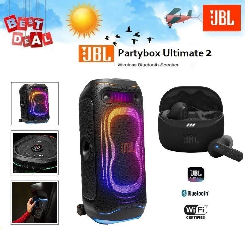 ✅NIEUW✅ JBL PartyBox Ultimate + 🎁 JBL Tune Beam 2, Audio, Tv en Foto, Ophalen of Verzenden, Nieuw, Center speaker, JBL