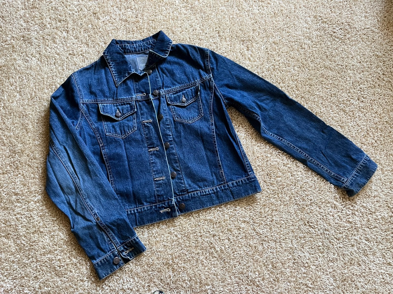 Esprit jeans jas/spijker jack blauw maat S, Ophalen of Verzenden, Zo goed als nieuw, Maat 36 (S), Blauw