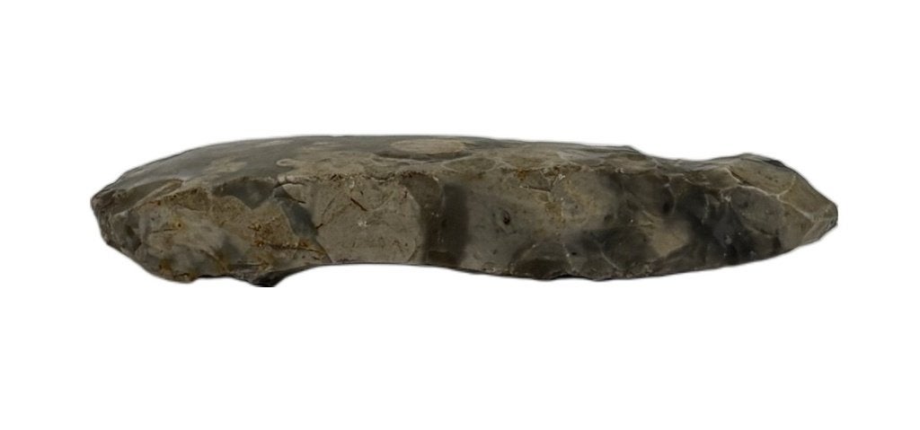 673. Prehistorische vuurstenen vuistbijl - bifaciaal bewerkt, Ophalen of Verzenden, Fossiel