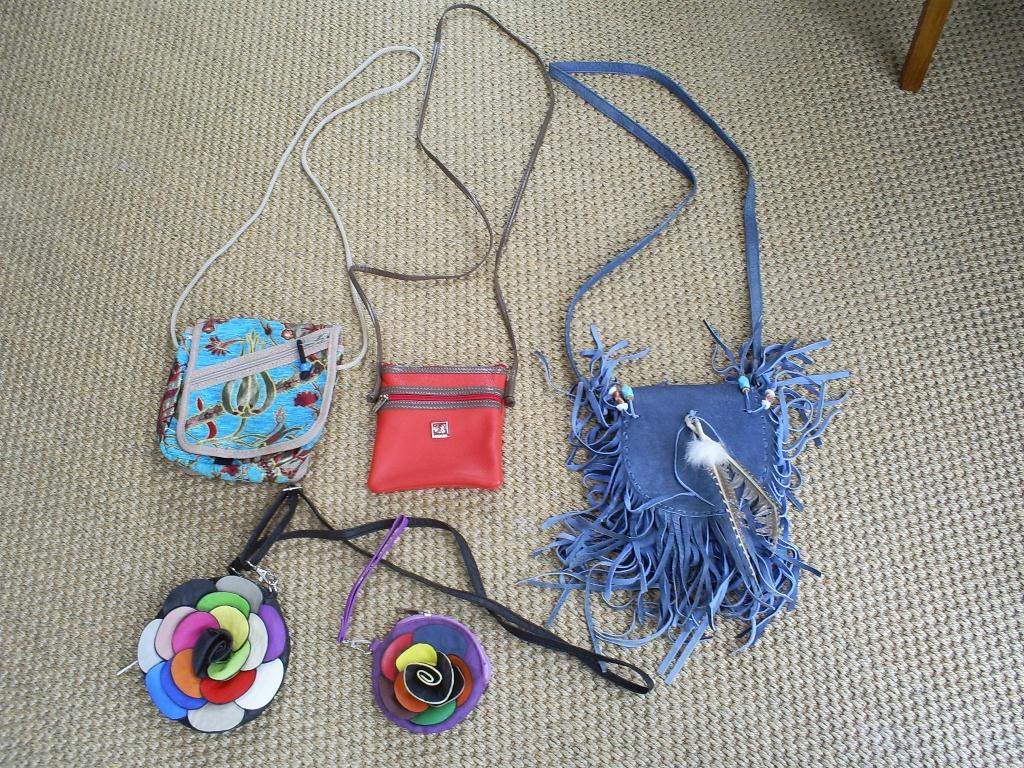 Tasjes 5 stuks, Sieraden, Tassen en Uiterlijk, Tassen | Damestassen, Ophalen of Verzenden, Gebruikt, Overige kleuren, Schoudertasje