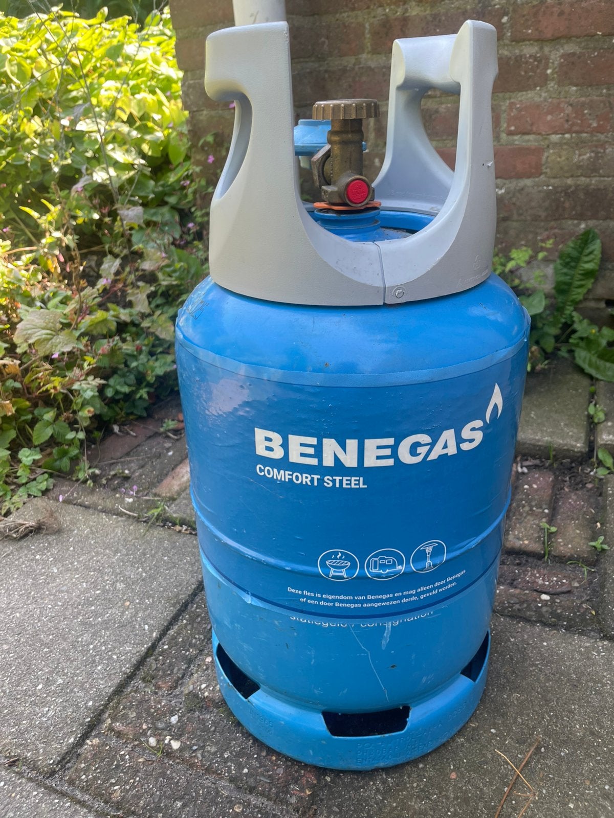Gasfles inclusief aanzet stuk. 6 kg, Caravans en Kamperen, Ophalen of Verzenden, Zo goed als nieuw